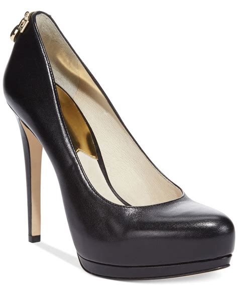 michael kors shoes black heels|Michael Kors black platform heels.